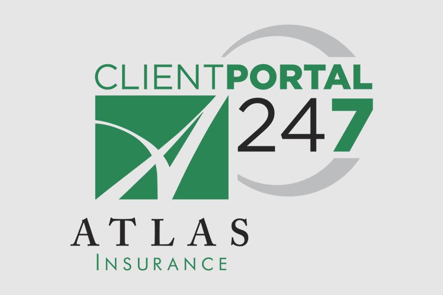 Client Center - Atlas Insurance 24/7 Client Portal Logo on Light Gray Background
