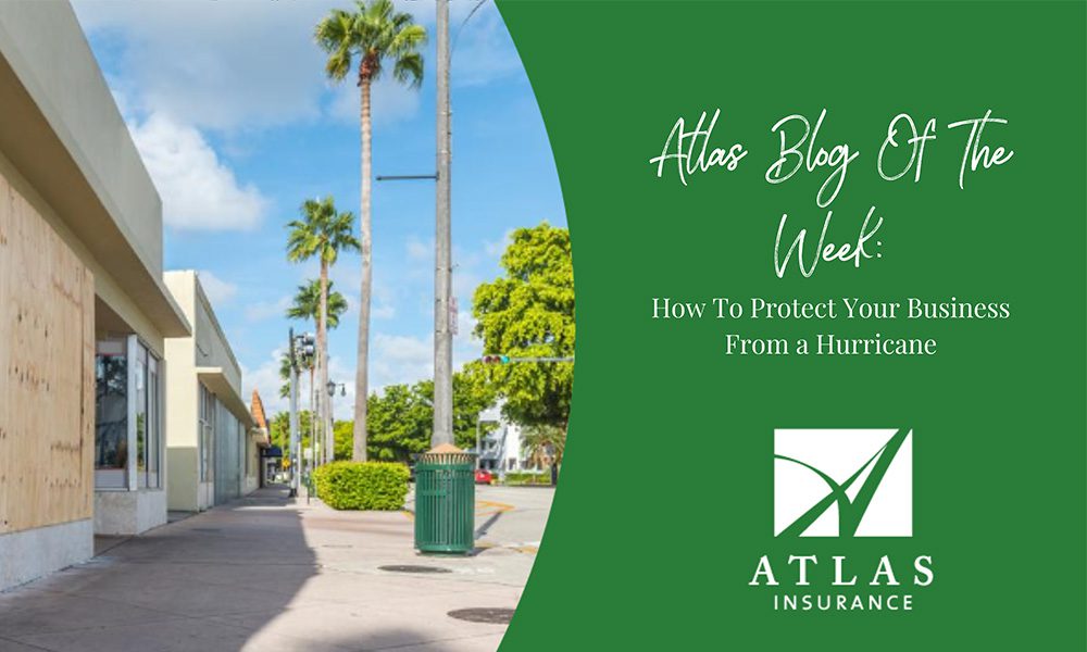 Blog - Image of Buildings Next to Palm Tress with Atlas Insurance Logo